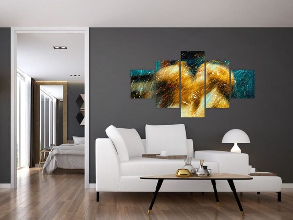 Obraz - Líbající se andělé (125x70 cm)