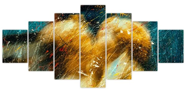 Obraz - Líbající se andělé (210x100 cm)