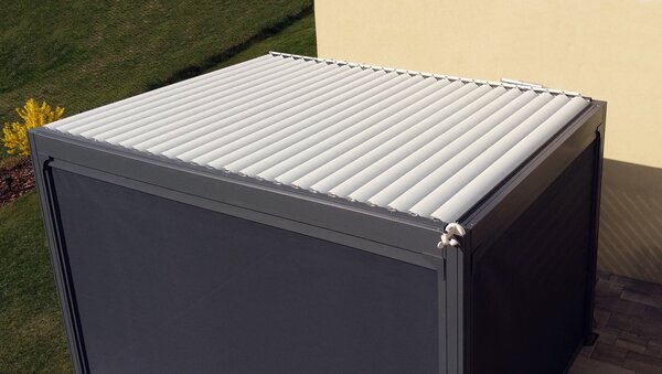 Bioklimatická pergola NOELA PREMIUM 3x4m antracit Barva lamel: Bílá