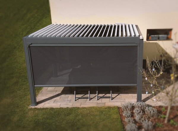 Bioklimatická pergola NOELA PREMIUM 3x4m antracit Barva lamel: Bílá