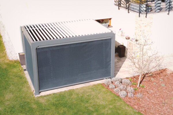 Bioklimatická pergola NOELA PREMIUM 3x4m antracit Barva lamel: Bílá