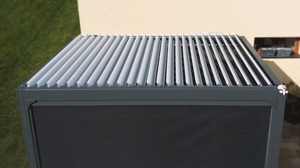 Bioklimatická pergola NOELA PREMIUM 3x4m antracit Barva lamel: Bílá