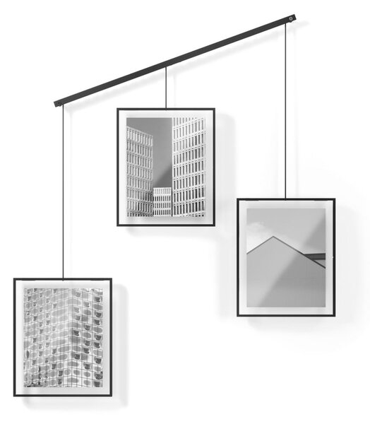 Černé kovové rámečky na zeď v sadě 3 ks 73x82 cm Exhibit – Umbra