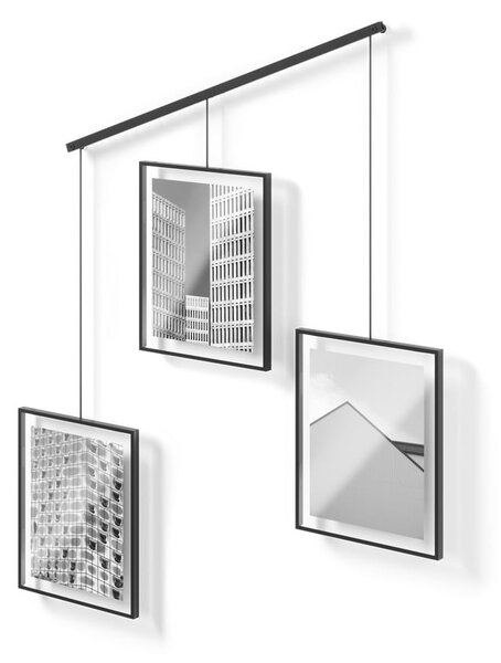 Černé kovové rámečky na zeď v sadě 3 ks 73x82 cm Exhibit – Umbra