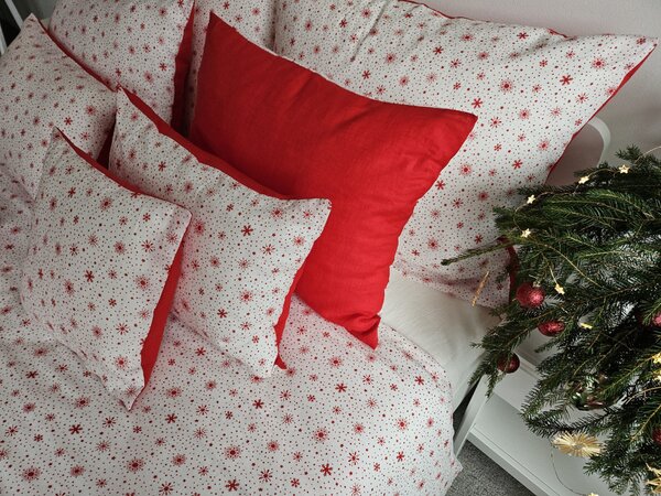 Nelly LEN Super soft - vánoční vločka povlak na polštář Rozměr: 40/40 CM ZIP