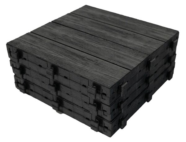 Multy home Gumová dlaždice ARISTA Wood 30 x 30 cm, antracit, 1 ks 4016.91.00