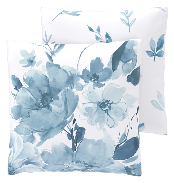 Livarno® Potah na polštář Renforcé, 50 x 60 cm, 2 kusy (květiny/bílá) (100407856003)