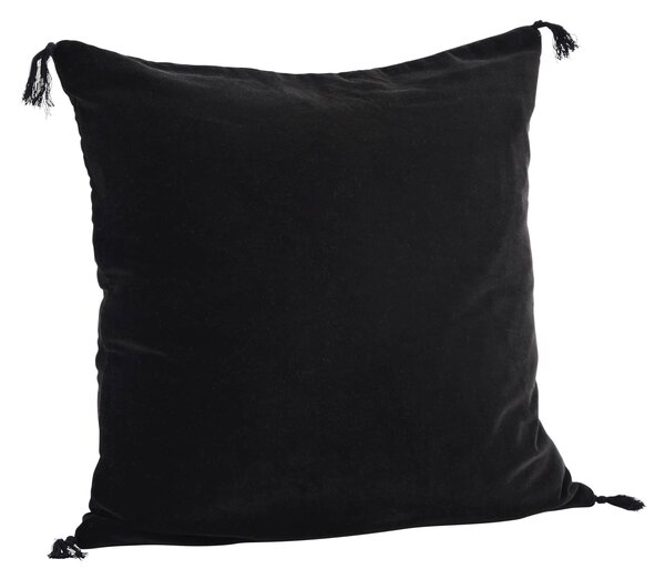 Sametový povlak na polštář Black 50 × 50 cm