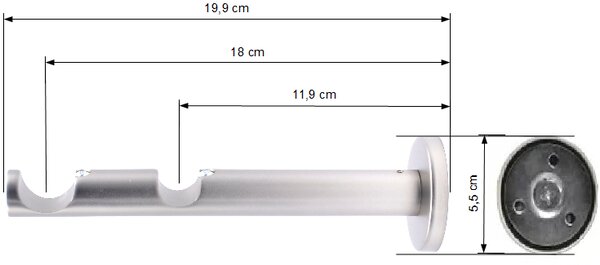 Kovovégarnýže.cz Garnýž Ballo modern 25 mm matný nikl Varianta jednořadá nebo dvouřadá: Jednořadá, Délka: 120 cm, Uchycení látky: Kroužky s žabkou