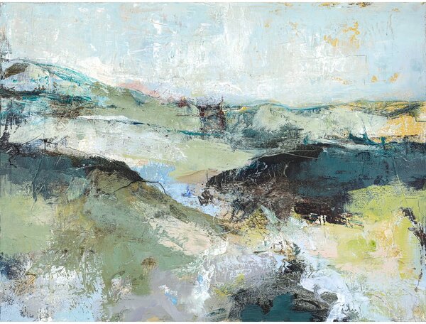 Obraz s ručně malovanými prvky na plátně 118x90 cm Green Mountain – Malerifabrikken