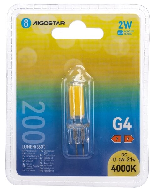 LED Žárovka G4/2W/12V 4000K - Aigostar