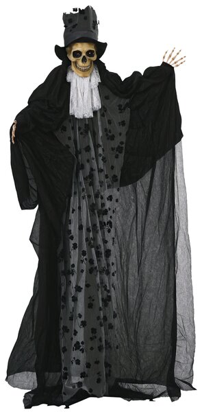 Halloween dekorace Duch ženich se speciálními efekty a zvukovou funkcí 115 cm x 65 cm x 189 cm