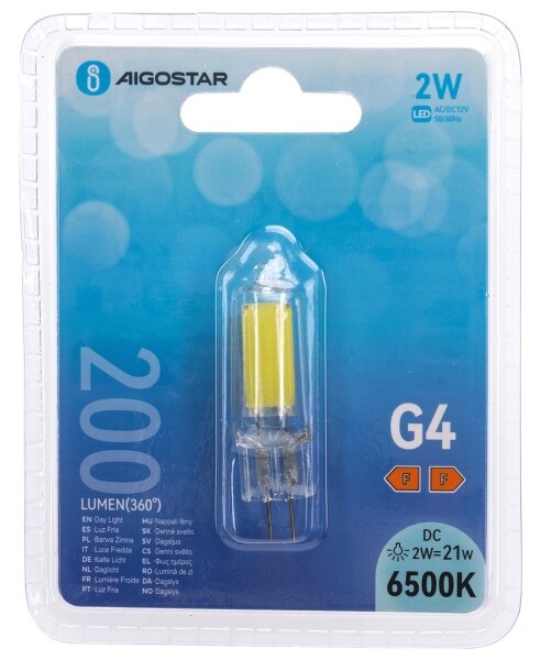 LED Žárovka G4/2W/12V 6500K - Aigostar