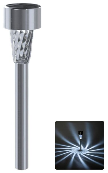 Aigostar - LED Solární svítidlo LED/2V IP44 40 mAh matný chrom