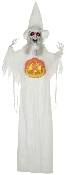 Duch na Halloween, dekorace na Halloween, zvuková funkce, s pohybovým senzorem a LED světly, 60 × 18 × 183 cm