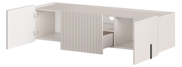 Závěsný TV stolek Malmi 150 cm - kašmírová / černá
