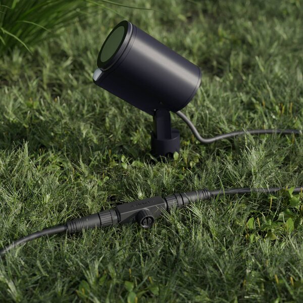 STEINEL LED bodovka Garden C, antracitová barva, zemní kolík, IP65, RBWW, stmívatelný, Černá, Hliník, Moderní