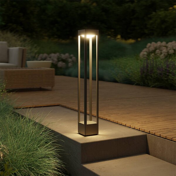 STEINEL LED osvětlení cesty Stela C860, antracitová, IP65, RGBWW, stmívatelný, Černá, Hliník, Moderní