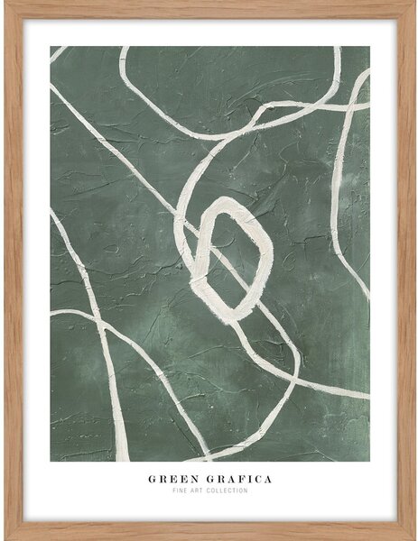Obraz 32x42 cm Green Grafica – Malerifabrikken