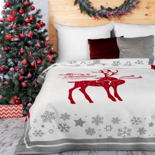 Oboustranná vánoční deka s jelenem Šířka: 150 cm | Délka: 200 cm