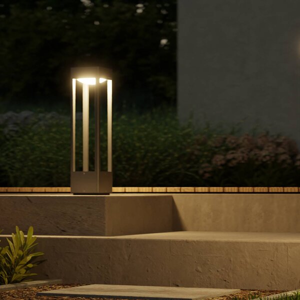 STEINEL LED podlahová lampa Stela C510, antracitová, IP65, RGBWW, stmívatelný, Černá, Hliník, Moderní