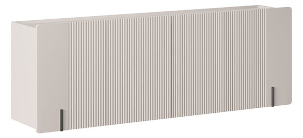 Závěsná čtyřdveřová komoda Malmi 200 cm - kašmír / černá