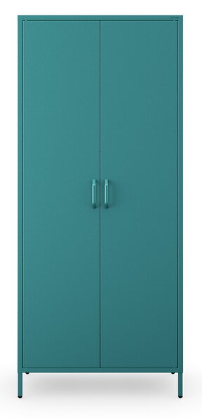 Šatní skříň FLAVIO, 800 x 1850 x 450 mm, Modern: mořská barva