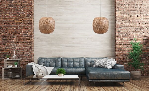 Toolight Natural, závěsné svítidlo 1xE27 APP1326-1CP, přírodní hnědá, OSW-05368
