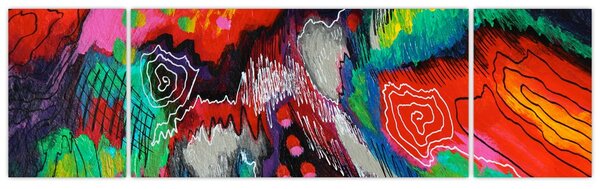 Obraz abstraktní - barvy (170x50 cm)