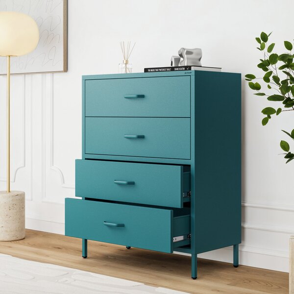 Komoda CARLA, 800 x 1015 x 400 mm, Modern: mořská barva