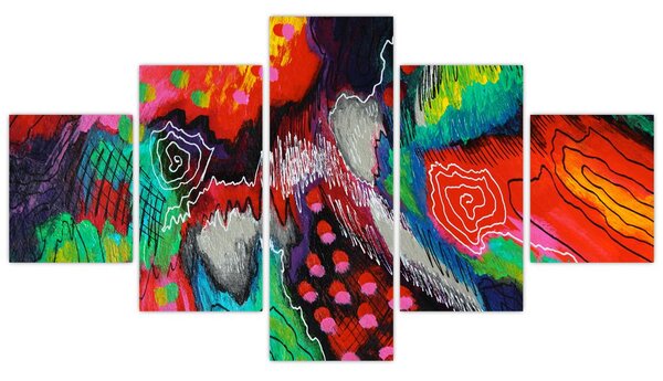 Obraz abstraktní - barvy (125x70 cm)