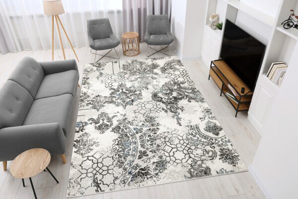 Koberec Argent 14721 U11 ornament modrý / krémový / šedý