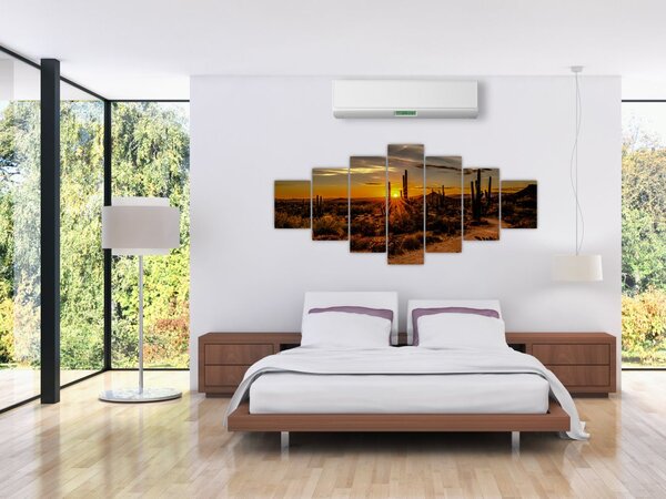 Obraz - Konec dne v arizonské poušti (210x100 cm)