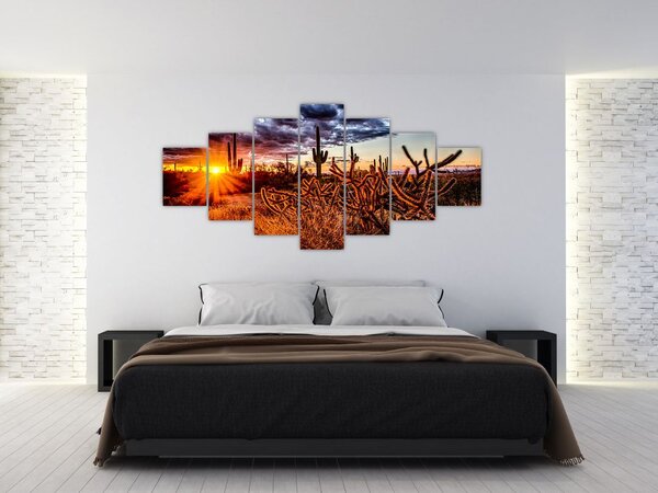 Obraz - Zlatá hodinka pouště (210x100 cm)