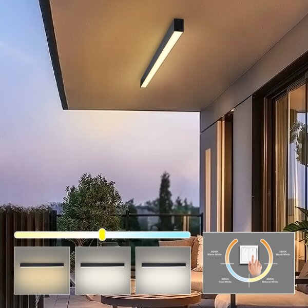 Brilagi - LED Koupelnové stropní svítidlo SLEEKLINE LED/40W/230V černá IP44