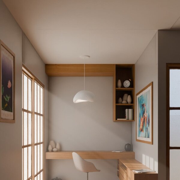 BRILAGI - Lustr na lanku WABI SABI 1xE27/40W/230V pr. 35 cm bílá