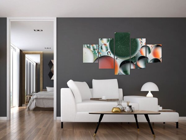 Obraz abstrakce - bubliny (125x70 cm)