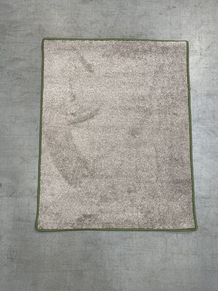 Vopi, Akce: 102x80 cm Kusový koberec Capri béžový - zelené obšití, na míru, šíře, béžová, ab (mřížka), chodba / předsíň
