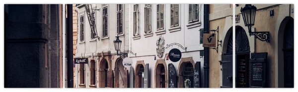 Obraz - Pražská ulička (170x50 cm)