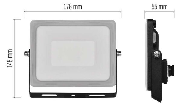 EMOS LED reflektor ILIO, 31W, černý, neutrální bílá