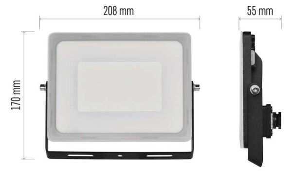 EMOS LED reflektor ILIO, 51W, černý, neutrální bílá