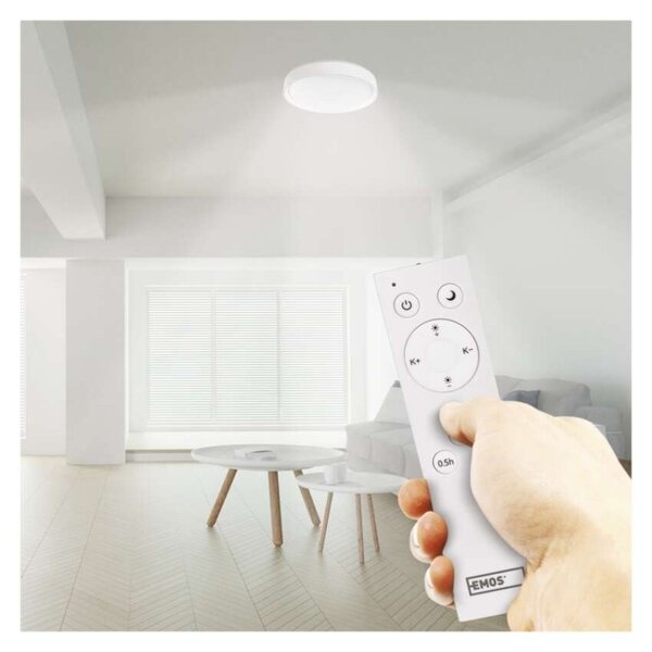 EMOS Chytré LED svítidlo GoSmart, přisazené, kruhové, 30W, CCT, stmívatelné, WiFi