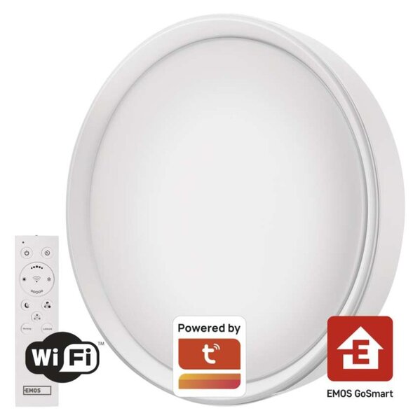EMOS Chytré LED svítidlo GoSmart, přisazené, kruhové, 30W, CCT, stmívatelné, WiFi