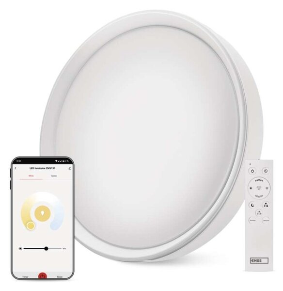 EMOS Chytré LED svítidlo GoSmart, přisazené, kruhové, 30W, CCT, stmívatelné, WiFi