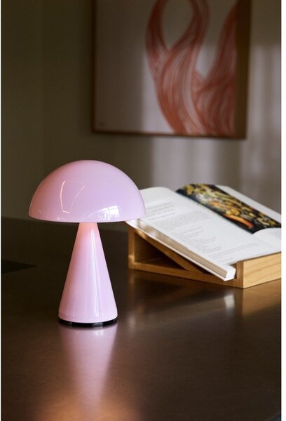 Světle růžová LED stmívatelná stolní lampa (výška 20 cm) Mush – Hübsch