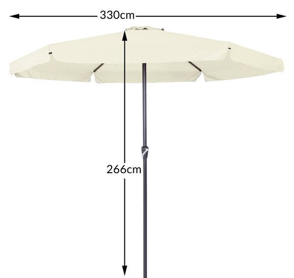 Deuba Zahradní slunečník Maui Ø330 cm - béžový