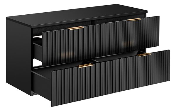 Sestava koupelnových skříněk ADEL BLACK s deskou 120cm