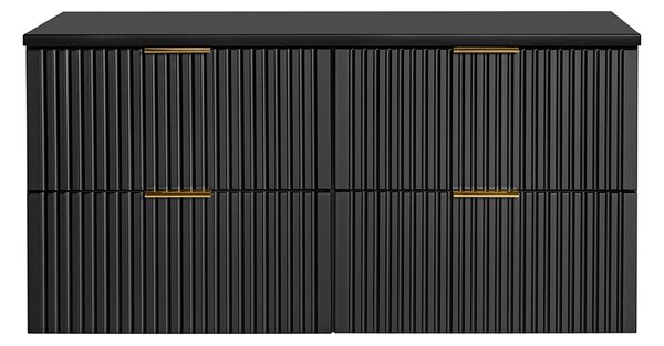 Sestava koupelnových skříněk ADEL BLACK s deskou 120cm