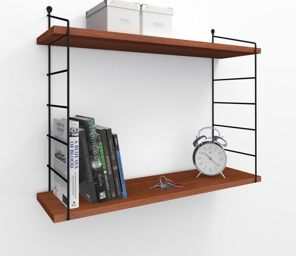 Kalune Design Nástěnná police ARMONI 72 cm olše/černá