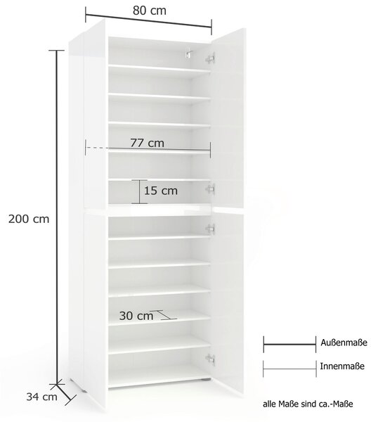BOTNÍK, antracitová, 80/200/34 cm Xora - Online Only šatny & botníky, Online Only